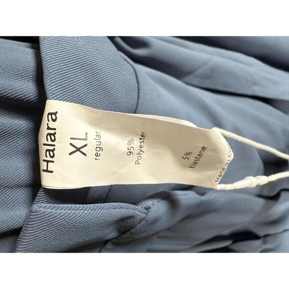 NWT Halara High Waisted Belted Pocket Wide Leg Work Pants Deep Sea Gray Blue XL - Picture 4 of 13
